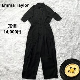 エマテイラー(Emma Taylor)のエマテイラー オールインワン オーバーオール 黒 パンツ フォーマル 金ボタン(オールインワン)