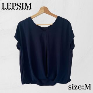 レプシィム(LEPSIM)のLEPSIM レプシィム 半袖 カットソー ブラウス シャツ ネイビー M(カットソー(半袖/袖なし))