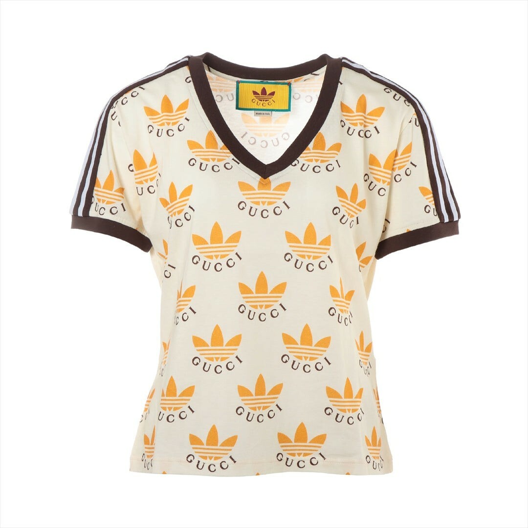 Gucci(グッチ)のGUCCI X ADIDAS コラボ Trefoil プリント Tシャツ S レディースのトップス(Tシャツ(半袖/袖なし))の商品写真