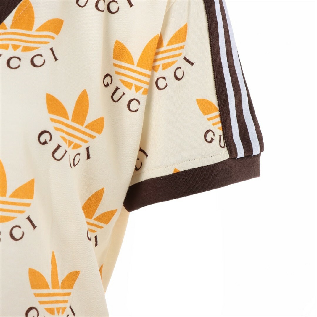 Gucci(グッチ)のGUCCI X ADIDAS コラボ Trefoil プリント Tシャツ S レディースのトップス(Tシャツ(半袖/袖なし))の商品写真