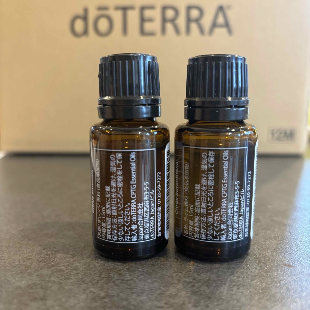 新品未開封　ドテラ　オレンジ　ライム　 エッセンシャルオイル doTERRA コスメ/美容のボディケア(ボディローション/ミルク)の商品写真