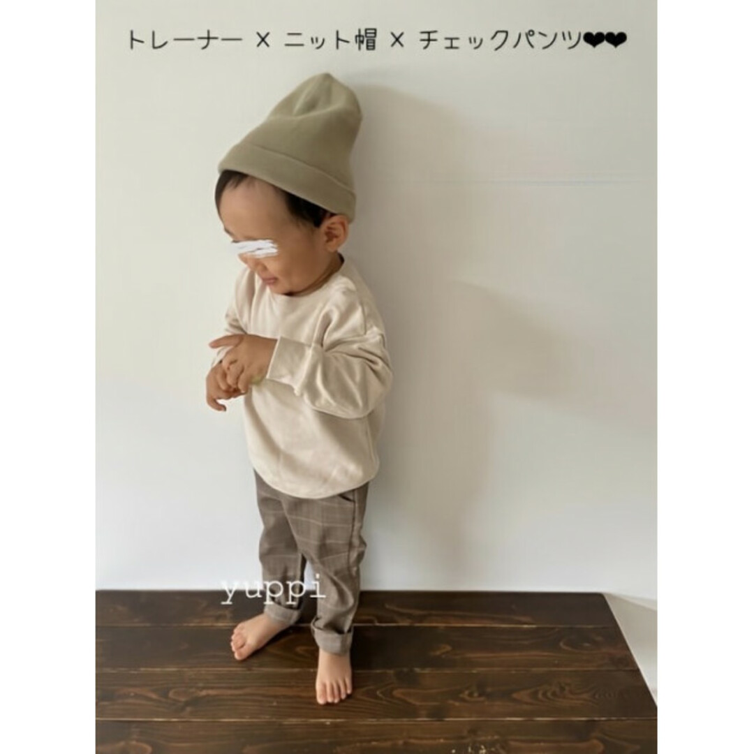  子ども 90 チェック柄 ベスト パンツ セットアップ 新品未使用 スーツ キッズ/ベビー/マタニティのキッズ服男の子用(90cm~)(パンツ/スパッツ)の商品写真