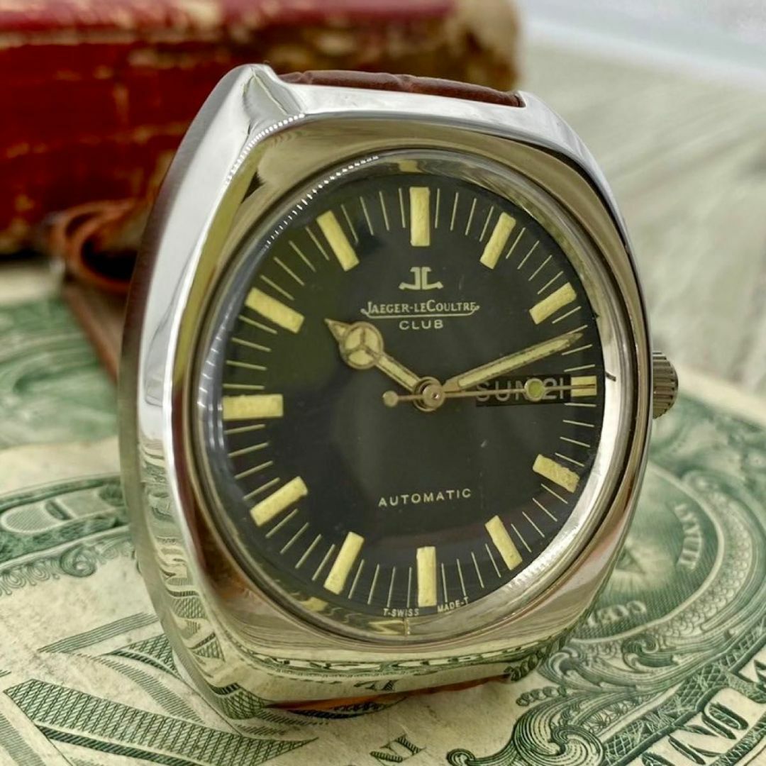 Jaeger-LeCoultre(ジャガールクルト)の【レトロな色合い】ジャガールクルト メンズ腕時計 グレー 自動巻き ヴィンテージ メンズの時計(腕時計(アナログ))の商品写真