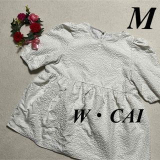 株式会社W・CAI ♡半袖ブラウス　トップス　白　M 即発送　大特価セール中　(シャツ/ブラウス(半袖/袖なし))