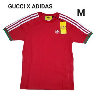 グッチ(Gucci)のGUCCI X ADIDAS コラボ ウェブアクセント Tシャツ M(Tシャツ/カットソー(半袖/袖なし))