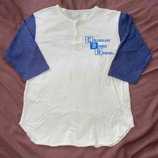 Champion - Champion チャンピオン カレッジ プリント ボタン 七分丈 Tシャツ 