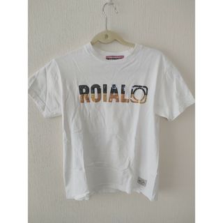 ロイヤル(roial)の【美品】ROIAL スパンコール　ロゴTシャツ　ホワイト(Tシャツ/カットソー(半袖/袖なし))