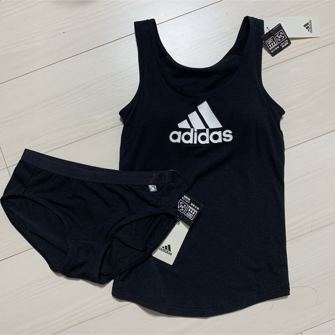 adidas(アディダス)の新品　adidas  ジュニア　タンクトップ　ショーツ　サイズ150 キッズ/ベビー/マタニティのキッズ服女の子用(90cm~)(下着)の商品写真