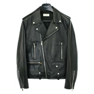 SAINT LAURENT PARIS サンローラン パリ L01 クラシックモーターサイクル ダブルレザーライダースジャケット 484284 Y5YA2 ブラック 52