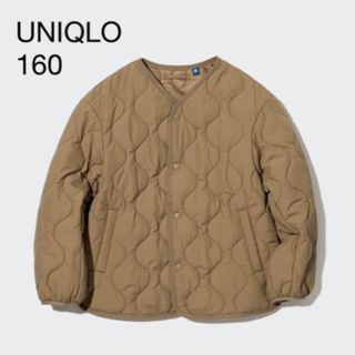 UNIQLO - UNIQLO ウォームパデットウォッシャブルジャケット 160 BROWN