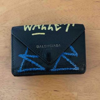 Balenciaga - BALENCIAGA  グラフィティ　ペーパー ミニウォレット 三つ折り財布