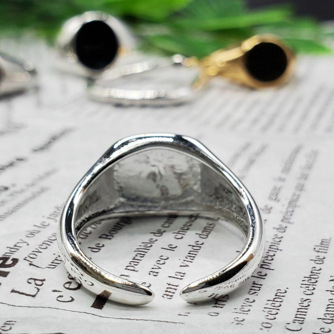 印台リング 指輪 カレッジ シルバー925 銀 メンズ レディース R218 メンズのアクセサリー(リング(指輪))の商品写真