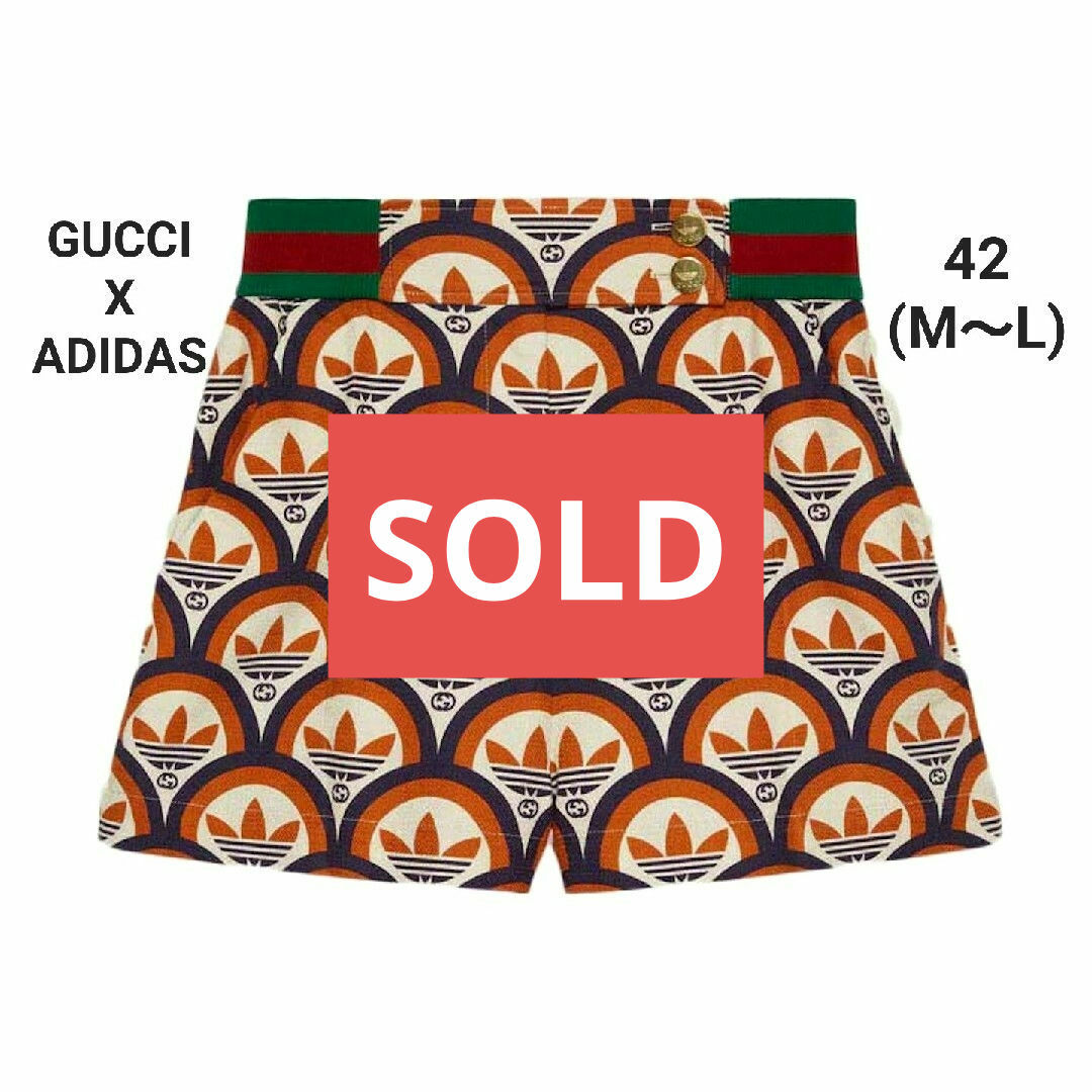 Gucci(グッチ)のGUCCI X ADIDAS コラボ GG & トレフォイル ショートパンツ レディースのパンツ(ショートパンツ)の商品写真