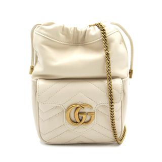 グッチ(Gucci)のグッチ GGマーモントキルティング ミニ バケット ショルダーバッグ(ショルダーバッグ)