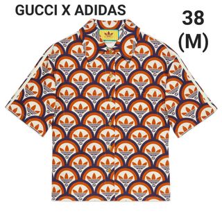 グッチ(Gucci)のGUCCI X ADIDAS コラボ GG＆トレフォイル 半袖シャツ(シャツ/ブラウス(半袖/袖なし))