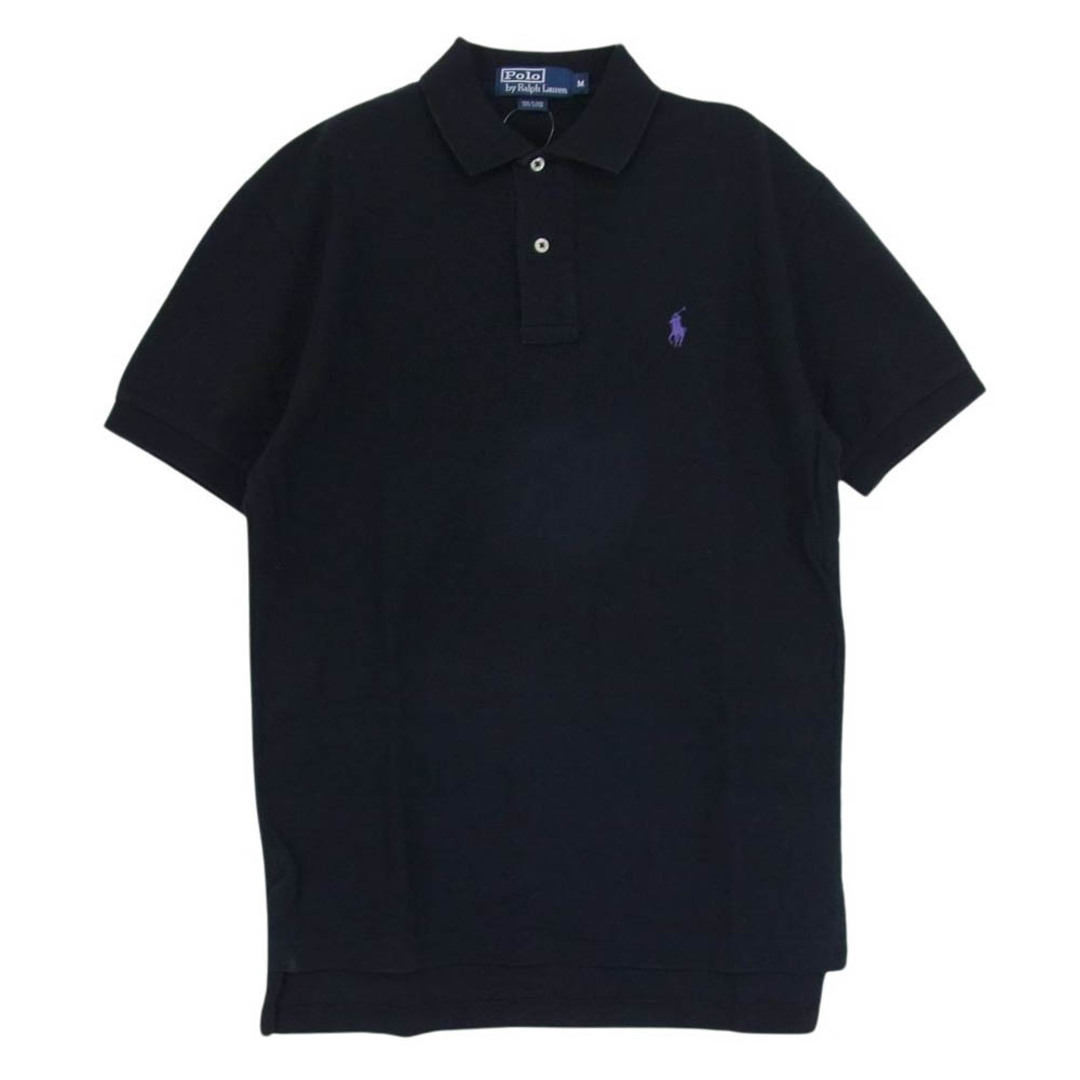 POLO RALPH LAUREN(ポロラルフローレン)のPOLO RALPH LAUREN ポロ・ラルフローレン 90s 鹿の子 半袖 ポロシャツ ブラック系 M【中古】 メンズのトップス(ポロシャツ)の商品写真