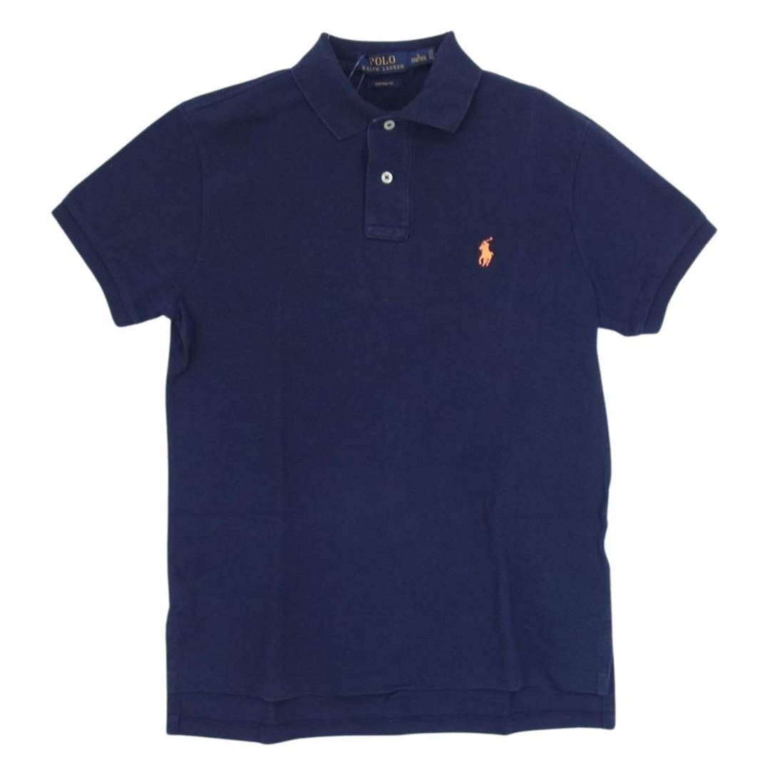 POLO RALPH LAUREN(ポロラルフローレン)のPOLO RALPH LAUREN ポロ・ラルフローレン 90s USA製 鹿の子 半袖 ポロシャツ ネイビー系 S【中古】 メンズのトップス(ポロシャツ)の商品写真