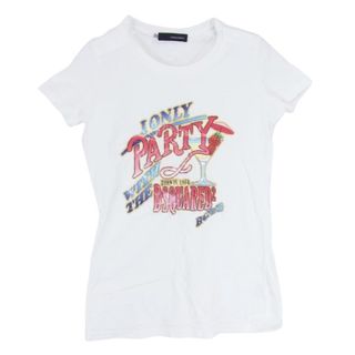 DSQUARED2 ディースクエアード I ONLY PARTY アイオンリーパーティ 半袖 Tシャツ カットソー ホワイト系 S【中古】