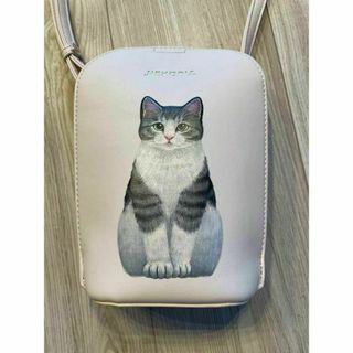 FELISSIMO - 【新品】フェリシモ　猫部　スマホショルダーバッグ　ポーチ　サバシロ