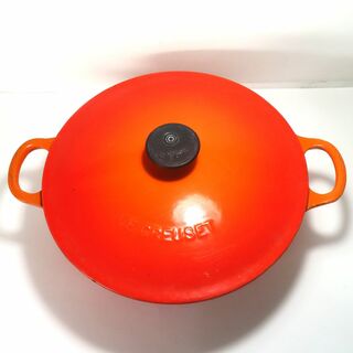 LE CREUSET ル・クルーゼ ルクルーゼ 鍋 両手鍋 22cm オレンジ(鍋/フライパン)