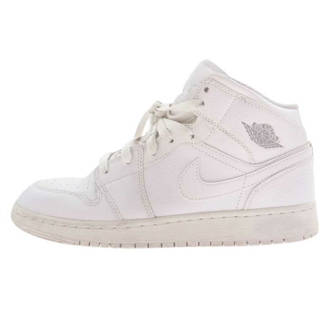 NIKE(ナイキ)のNIKE ナイキ スニーカー GS Air Jordan 1 Mid GS エアジョーダン1 ミッド ハイカット スニーカー ホワイト系【中古】 レディースの靴/シューズ(スニーカー)の商品写真