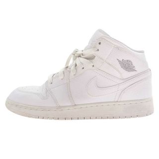 ナイキ(NIKE)のNIKE ナイキ スニーカー GS Air Jordan 1 Mid GS エアジョーダン1 ミッド ハイカット スニーカー ホワイト系【中古】(スニーカー)