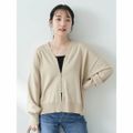 【ベージュ】VネックZIPカーディガン レディース/春/24SS