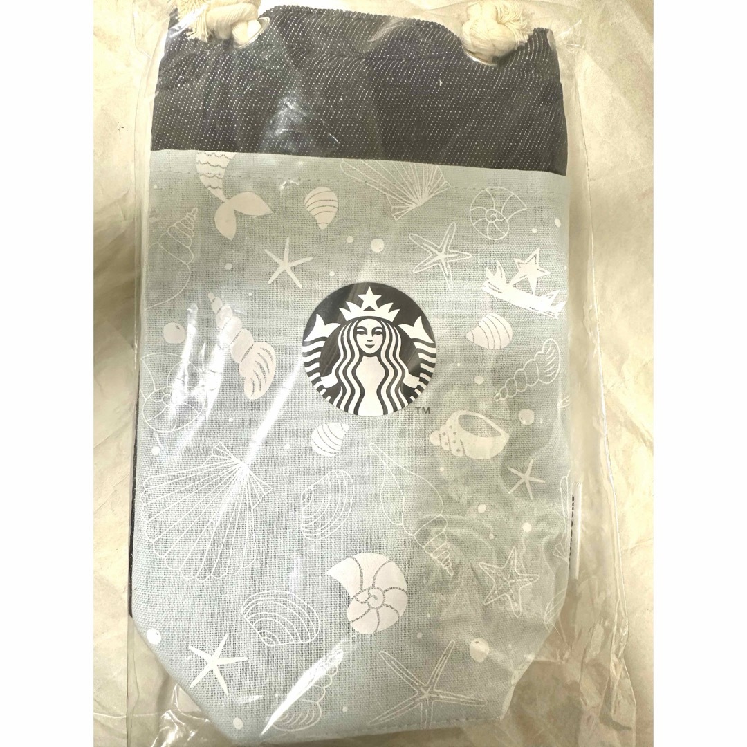 Starbucks(スターバックス)の☆未使用品☆STARBUCKSデニムボトルバック コスメ/美容のメイク道具/ケアグッズ(ボトル・ケース・携帯小物)の商品写真