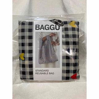 バグゥ(BAGGU)のBAGGU ブラックギンガムハート standard エコバッグ(エコバッグ)