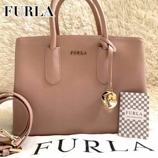 フルラ(Furla)の極美品✨フルラ テッサ ハンドバッグ 2way レザー ショルダー ピンク(ショルダーバッグ)