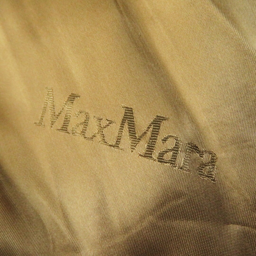Max Mara(マックスマーラ)の極美品◎Max Mara マックスマーラ テディベアコート 白タグ キャメル シルク コート ライトブラウン S イタリア製 正規品 レディース レディースのジャケット/アウター(ロングコート)の商品写真