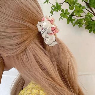 【即発送】おしゃれキャット マリーちゃん ヘアクリップ ホワイト 新品未使用