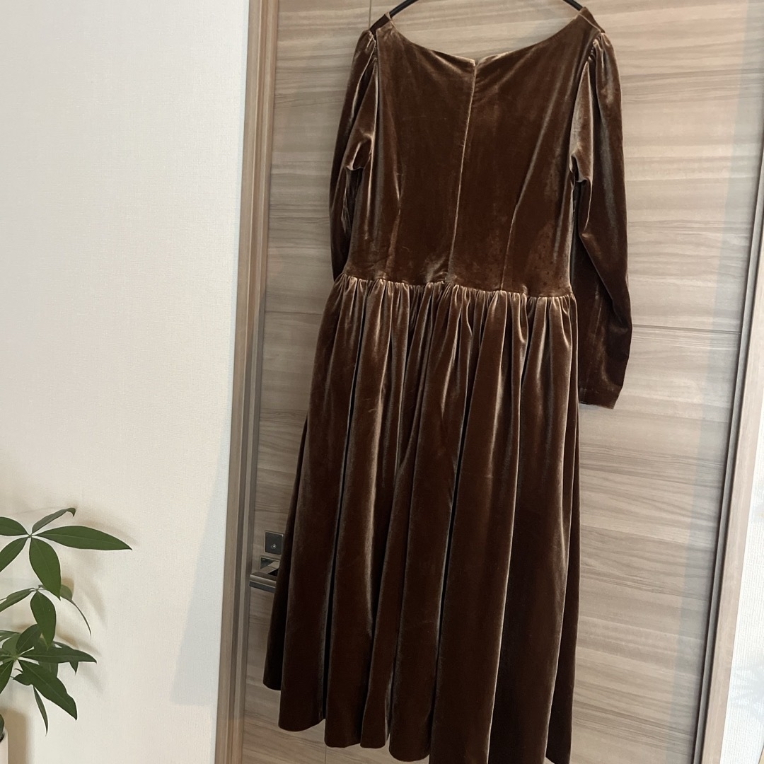 BIRTHDAY BASH(バースデーバッシュ)の【美品】BIRTHDAY BASH VELVET VL Dress ブラウン レディースのワンピース(ひざ丈ワンピース)の商品写真