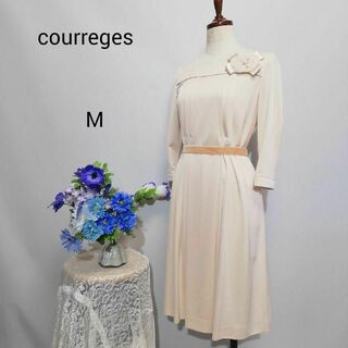 クレージュ(Courreges)のクレージュ　極上美品　ドレス　ワンピース　パーティー　生成り色系　Мサイズ(ナイトドレス)