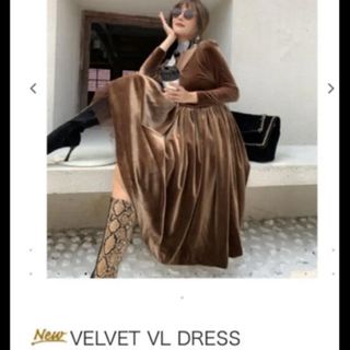 バースデーバッシュ(BIRTHDAY BASH)の【美品】BIRTHDAYBASH VELVET VL dress ピンク(ひざ丈ワンピース)