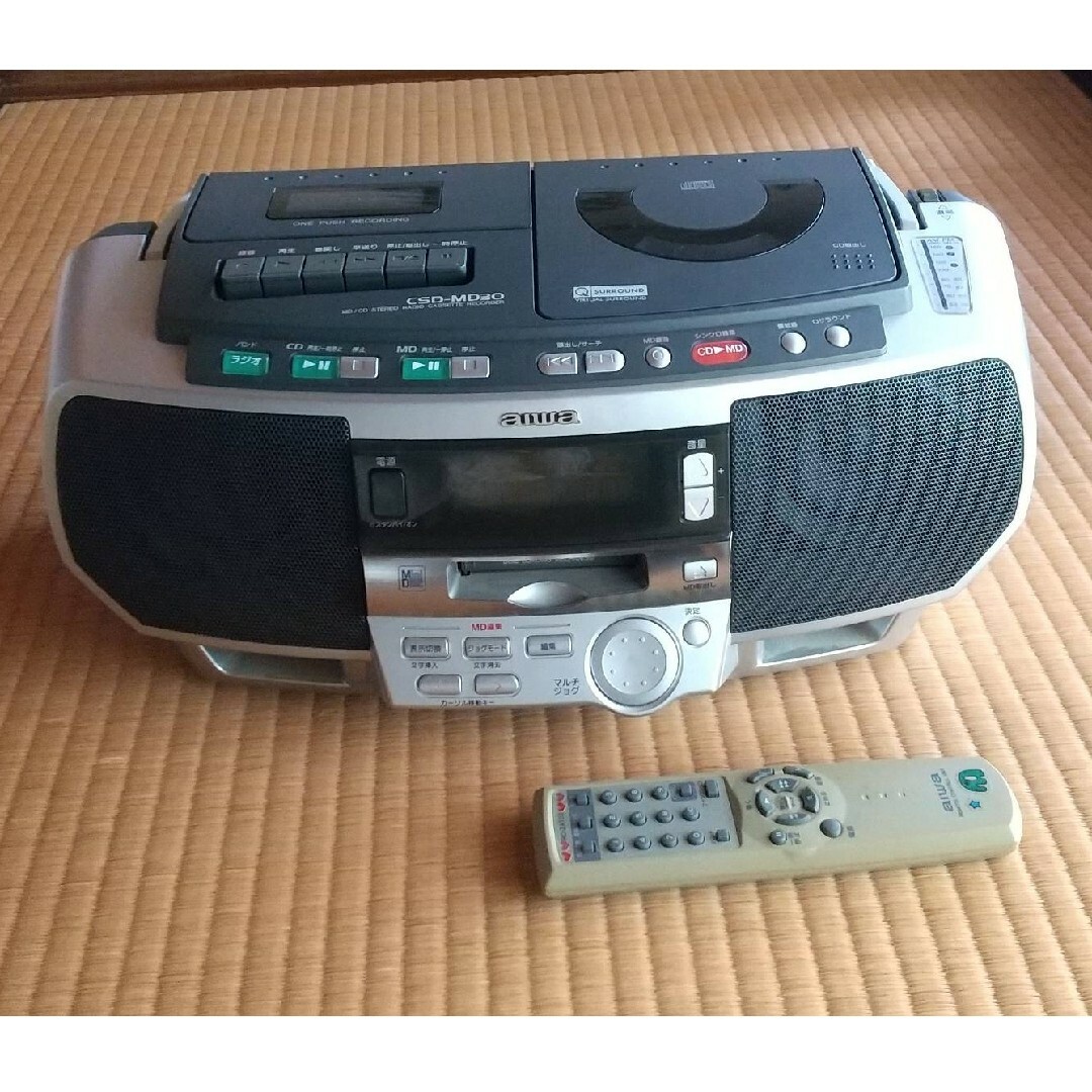 aiwa(アイワ)の【ジャンク品】aiwa CSD-MD30 CD MD ラジカセ コンポ 黒 スマホ/家電/カメラのオーディオ機器(ラジオ)の商品写真