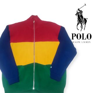 ポロラルフローレン(POLO RALPH LAUREN)の【希少】ポロラルフローレン　RL-92　コットンニット　ジップ　ブルゾン(ブルゾン)