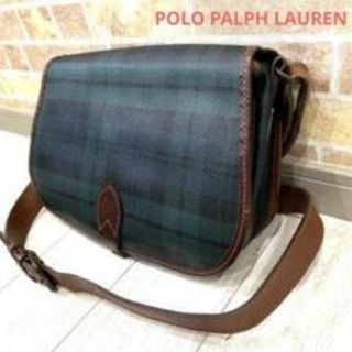 ポロラルフローレン(POLO RALPH LAUREN)のポロラルフローレン ショルダーバッグ  PVC 本革レザー 金ロゴプレート(ショルダーバッグ)