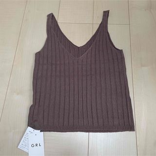 グレイル(GRL)の新品 GRL リブニットキャミソール(キャミソール)