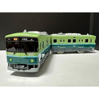 京阪電車　9000系通勤形電車1997－　２両セット〈中古美品〉直線レール３本付(電車のおもちゃ/車)