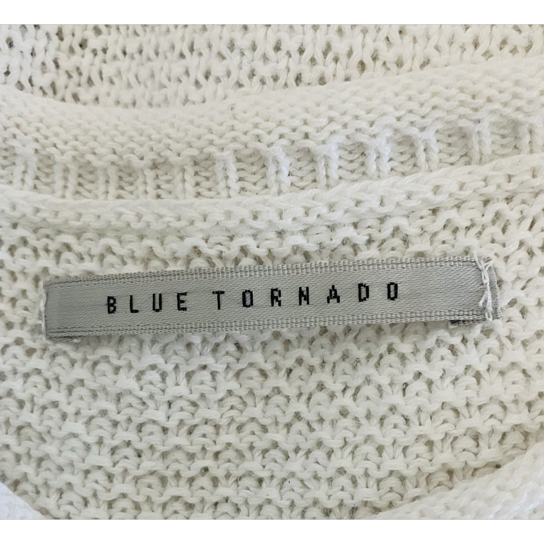 ◎ BLUE TORNADU＃麻綿プルオーバー ☆Lサイズ メンズのトップス(ニット/セーター)の商品写真