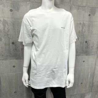 バレンシアガ(Balenciaga)のBALENCIAGA バレンシアガ 半袖Ｔシャツ オーバーサイズ スモールロゴプリント クルーネック トップス アパレル 服 S 508203 ホワイト 白 コットン    メンズ 春 夏【中古品】(Tシャツ/カットソー(半袖/袖なし))