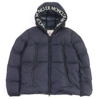 モンクレール(MONCLER)の良品□MONCLER モンクレール 20-21AW MONTCLA フードロゴエンブロイダリー 刺繍 ロゴワッペン WZIP フーデッド ダウンジャケット ネイビー 2 正規品 メンズ(ダウンジャケット)