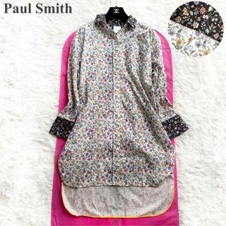 ポールスミス(Paul Smith)のはーちゃ様Paul Smith リバティ 花柄 シャツ ワンピース 40(ひざ丈ワンピース)