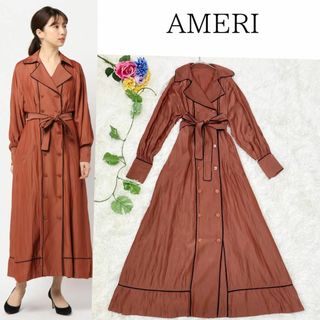 アメリヴィンテージ(Ameri VINTAGE)のアメリ　LOOSE TRENCH LIKE DRESS　トレンチ　ワンピース(ロングワンピース/マキシワンピース)