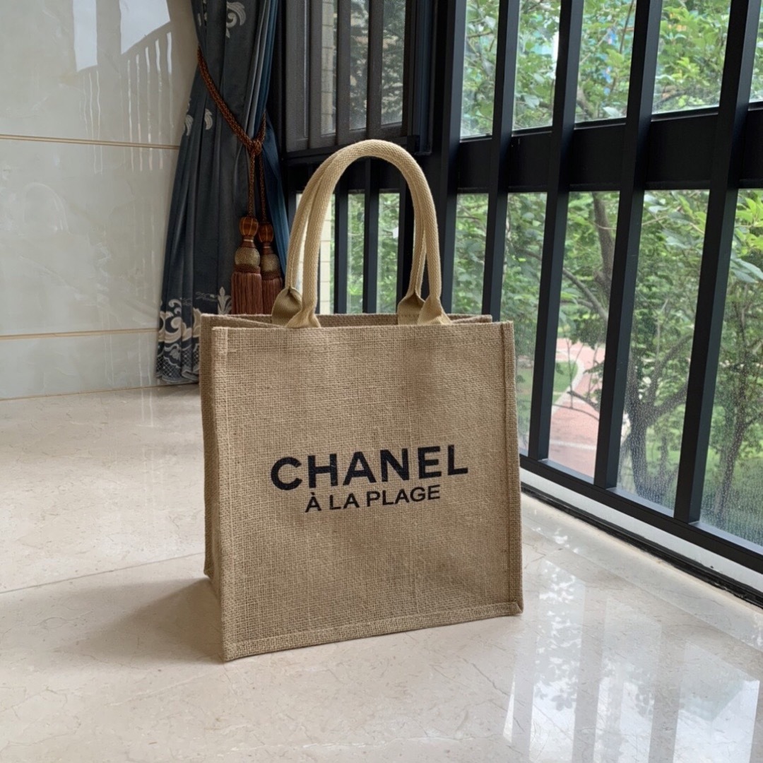 CHANEL(シャネル)のCHANEL トートバッグ エコバック ノーベルティ 麻 レディースのバッグ(エコバッグ)の商品写真