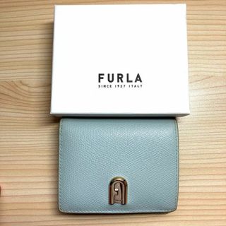 フルラ(Furla)のフルラ 1927 S COMPACT 折り財布 緑系 レザー アーチロゴ　箱付(財布)