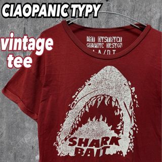 チャオパニックティピー(CIAOPANIC TYPY)のCIAOPANICTYPY グラフィックデザインTシャツ サメ シャーク アート(Tシャツ/カットソー(半袖/袖なし))