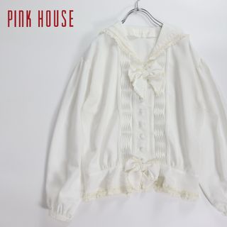 ピンクハウス(PINK HOUSE)のPINK HOUSE ピンクハウス　襟付き　ブラウス　シャツ　レディース(シャツ/ブラウス(長袖/七分))