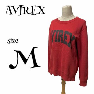 AVIREX USA アヴィレックス ☆ トレーナー スウェット レッド 赤 M